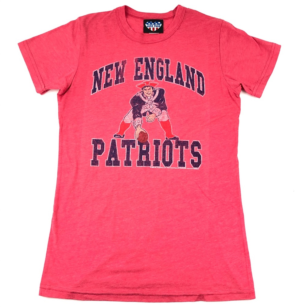 Junk Food Clothing Red New England Patriots Short Sleeve Tee